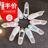 2016新款帆布鞋女韩版低帮夏季糖果色学生布鞋休闲鞋板鞋小白鞋潮