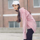 秋装新款韩版简约时尚细条纹喇叭袖衬衫显瘦长袖单排扣衬衣女潮