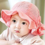 韩版婴儿帽子6-12个月盆帽宝宝帽子儿童遮阳帽婴儿防晒帽渔夫帽
