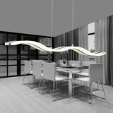 【天天特价】时尚S形曲线创意 餐厅后现代led吊灯 长条亚克力灯