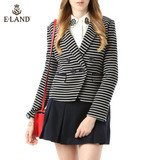 ELAND韩国衣恋春季新品女装条纹休闲短外套西装EJK41152O专柜正品
