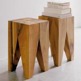 美式乡村实木个性凳子创意木墩矮凳坐椅设计师矮椅原木椅树桩坐墩