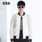 GXG男装 男士夹克外套 时尚修身白色夹克外套#52121020