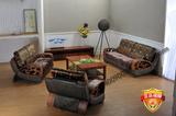 联邦家具正品保证代购一品柚系列全实木组合沙发长几方几YM12006