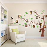 墙纸贴画客厅电视背景墙壁卧室可移除墙贴纸房间装饰贴创意相框树