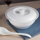 陶瓷餐具带盖大汤碗汤盆品锅汤煲大号汤碗微波炉适用 包邮