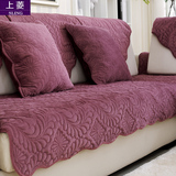 沙发垫布艺防滑简约现代欧式实木飘窗坐垫毛绒沙发巾套罩全盖四季