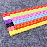 正品彩色防滑日韩式密胺非塑料环保筷 家用筷子十双家庭装 包邮