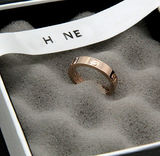 韩版钛钢镀18K玫瑰金男戒指女情侣对戒 礼物婚戒食指关节配饰品