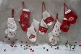 手工针织创意可爱毛线小手套挂件婚庆布置节日圣诞家居装饰品吊件