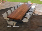 北欧/宜家设计艺术实铁木餐桌椅办公桌原木书桌风格工作桌会议桌