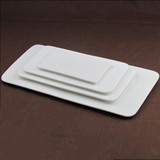 纯白色平盘平板托盘创意长方形寿司盘蛋糕盘子陶瓷碟子西餐具包邮