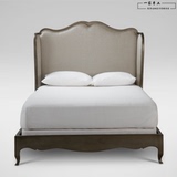 高端定制美式实木床经典布艺软包床后现代简约1.5米1.8米双人床