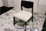 高档苏美客厅家具全实木水曲柳 白皮面餐椅简约现代餐桌配套椅子
