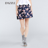 DAZZLE地素 夏季新款 复古印花简约高腰A字蓬蓬半身裙女 252S225