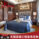 新中式床 样板房卧室新古典现代简约别墅样板房双人床1.8M婚床