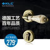 德国KLC 欧式门锁 欧式分体锁 室内门锁 青古铜 陶瓷把手