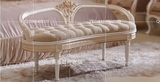 欧式床尾凳 实木靠背沙发榻 法式床边沙发凳 奢华高档卧室家具