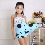 儿童泳衣女童分体中大童韩国可爱女孩女童泳衣儿童平角裤温泉泳装