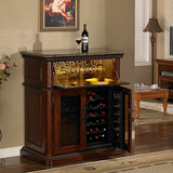 实木红酒柜家用美式葡萄酒柜冷藏雪茄柜玻璃电子恒温红酒柜