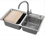 正品箭牌卫浴厨用水槽不锈钢洗菜厨盆双水槽套餐ASC82L8301/H特价