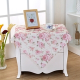 桌布布艺田园茶几餐桌布台布欧式棉麻长方形清新床头柜正方形素色