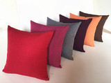 包邮定制细麻布素色抱枕套 沙发靠垫套 大号长方形纯色立体靠枕