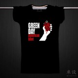 正品 短袖 圆领个性T恤 潮 纯棉 绿日 T恤 摇滚 greenday T恤潮