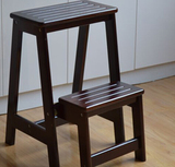 g全实木橡胶木楼梯凳梯椅家用梯子两用折叠凳踏脚凳阶梯凳