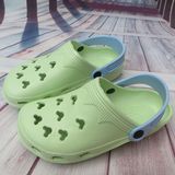 包邮夏季凉拖鞋米奇沙滩鞋防水洞洞鞋花园鞋米妮珍女鞋凉鞋绿色