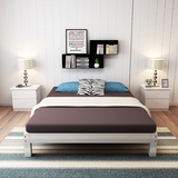 榻榻米床 全实木硬床板单人床1.2米双人床1.8 板床松木床白色简易