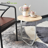客厅欧式现代简约移动宜家小圆边桌子实木新中式边柜边角几沙发桌