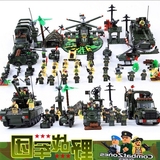 启蒙拼装积木军事模型拼装玩具飞机坦克汽车人仔儿童益智塑料玩具