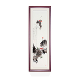 刘忠泉名家真迹中国书画作品手绘四尺对开花鸟客厅荷花画清香溢远