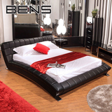 BENS奔斯 欧式床 进口头层真皮床 现代简约大双人床1.8米婚床9022