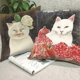 猫咪抱枕喵星人靠垫创意新居礼品礼物客厅卧室沙发办公室腰垫靠枕