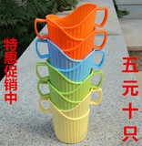 北京批发加厚杯托 一次性纸杯托 环保塑料杯托 纸杯架 10只装