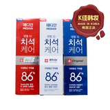 韩国正品代购Amore爱茉莉麦迪安86%牙膏强效美白去渍防蛀固齿120g