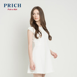 PRICH衣恋旗下16春季新品商场同款纯色修身连衣裙PROW66404M