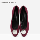 CHARLES&KEITH单鞋 CK1-70900038 尖头绒面女式平底鞋