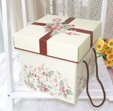 时尚折叠牛皮纸盒子礼品盒礼物盒正方形大号超大包装盒水果礼盒