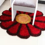 时尚3D立体太阳花地毯 玫瑰花婚庆转椅玄关圆形电脑椅垫吊椅地垫
