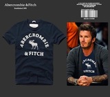 美国代购正品Abercrombie Fitch AF短袖T恤男纯棉圆领半袖打底衫