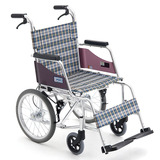 三贵轮椅车 MOCC-43L 日本MIKI免充气轻便折叠老人残疾人代步车BF