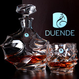 捷克进口DUENDE高档水晶威士忌杯红酒杯洋酒杯创意酒具7件套装