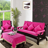 现代布艺组合沙发垫 实木沙发垫 加厚双人客厅纯色沙发坐垫 包邮