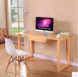 笔记本双人纯实木电脑桌台式家用书桌写字台办公桌简易餐桌椅组合