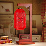 唐英古典实木台灯中式客厅装饰陶瓷灯具卧室床头结婚温馨灯饰包邮