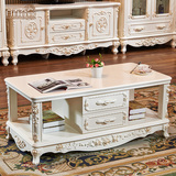 法式沙发客厅双层茶几桌子欧式象牙白色实木烤漆现代简约宜家特价