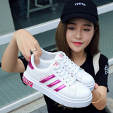 2016秋季女鞋白鞋韩版休闲鞋运动鞋女板鞋平底厚底单鞋学生跑步鞋
